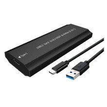Gabinete SSD Portátil M2 NVME NGFF SSDs USB 3.2 Gabinete para Unidade Externa 2230/2242/2260/2280 Preto