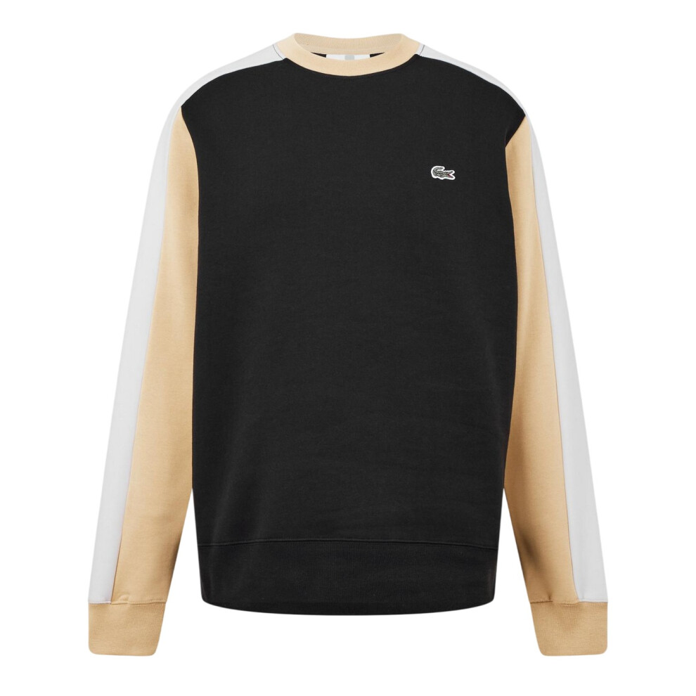 Lacoste (S, Black) Mens Colour Block Sweatshirt