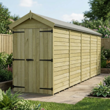 4 x 18 Apex Shed Tanalised (Double Door, No Windows)