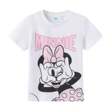 (11-12 Years, White) Minnie Mouse Girls Minnie Mouse Polyester Blend T-Shirt