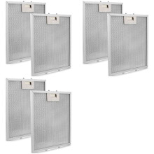 6x Suitable for W10169961A Range Hood Filter with 5-Layer Aluminum Mesh Exhaust Grease Filter Range Hood Filter
