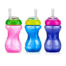 Nuby No-Spill Soft Straw Easy Grip Sippy Cup - Training Cup for Toddlers | Suitable from 12 Months