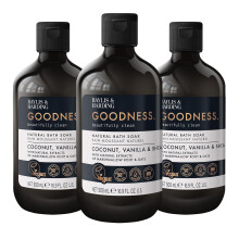 Baylis & Harding Goodness Coconut, Vanilla & Shea Bath Soak 500 ml (Pack of 3) - Vegan Friendly