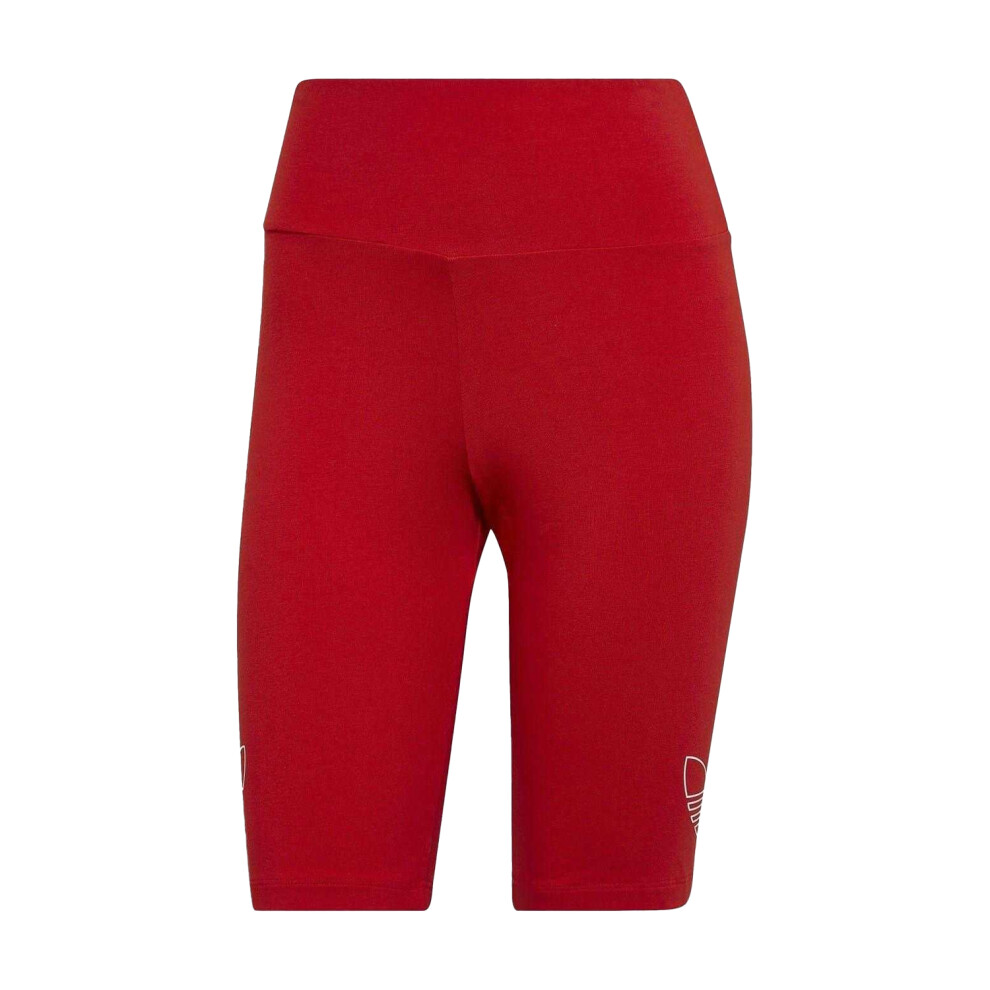 Adidas (4 Uk, Vivid Red) Womens/Ladies Originals Trefoil Slim Cycling Shorts