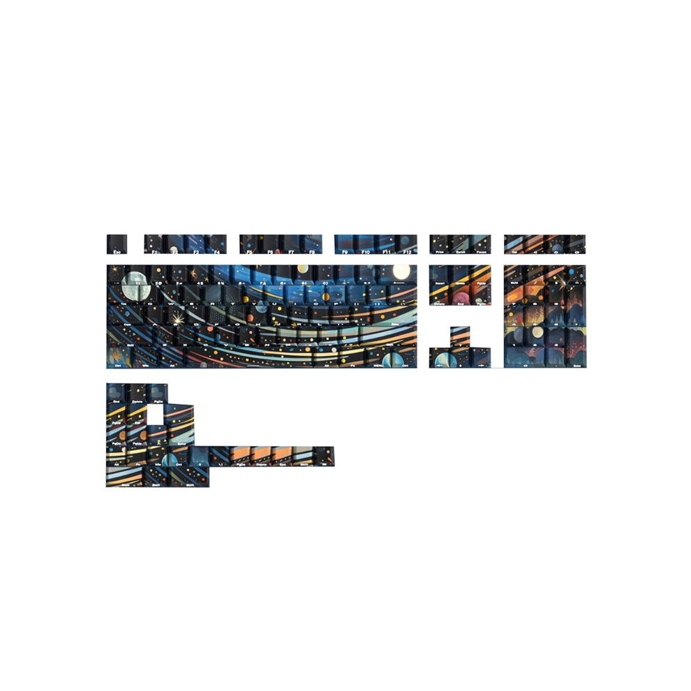 Starry Skys Keycaps Pbt Material Side Letter Dye-Sub Keys Caps For Mechanical Keyboard Iso Ansi Layout B 6033434115358