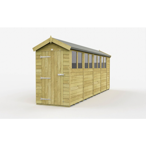 4 x 18 Apex Shed Tanalised (Single Door, With Windows) 1