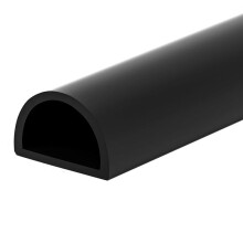 23ft Weather Stripping Door Seal, Silicone Weather Stripping Self Adhesive Door Seal Strip for Door Frame/Window Black