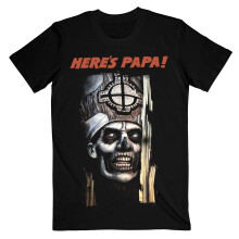 (XXL, Black) Ghost Unisex Adult Here's Papa T-Shirt