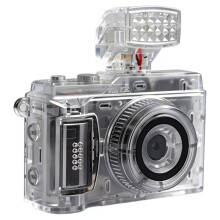 Retro CCD Camera 1080P HD Video Recording Digital Camera with Flash Portable Toy Camera Transparent