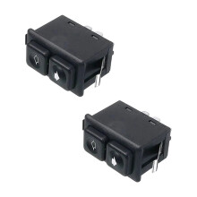 Botón de Interruptor de Ventana Eléctrica de Coche 2piezas Negro 5 Pines 61311381205 para E23 E24 E28 E30 L6 M5 316 316i 318i 318is 320i 323i