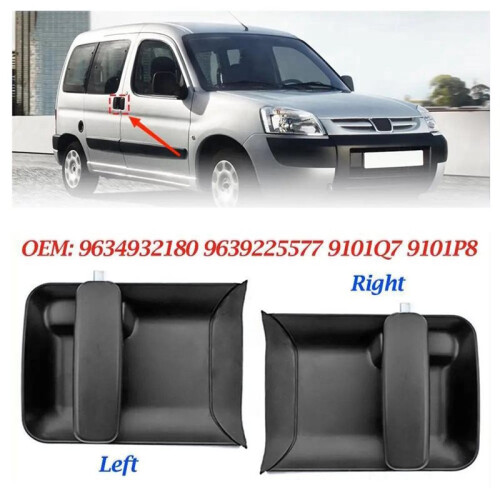 Left Outside Sliding Door Handle for  Partner  Berlingo 1996-2011 9639225577 9101Q7 2