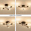 Industrial Semi Flush Mount Ceiling 3 Light with Adjustable Metal Branched Vintage Ceiling Light E27 Holder Without Bulb 2