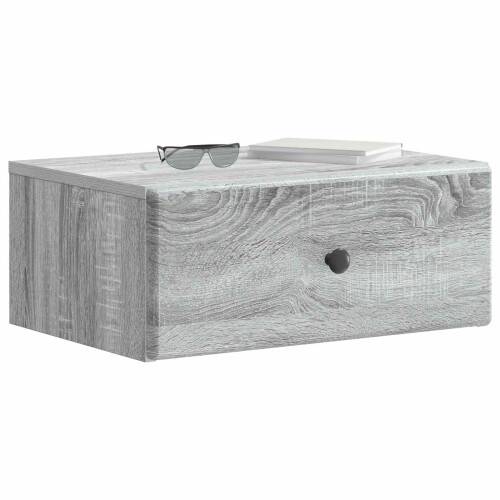 VidaXL vidaXL Wall-Mounted Bedside Cabinet 2 pcs Grey Sonoma Engineered Wood 1
