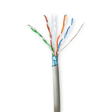 Netwerkkabelrol | CAT6 | Gestrand | F/UTP | CCA | 50,0 m | Binnen | Rond | PVC | Grijs | Geschenkdoos