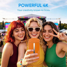 ORDRO VS3 4K Selfie Camera with 360 Flip, 64MP, WiFi 6 Speed & Remote,Auto Focus Digital Photography for Beginner Orange