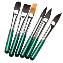 6-Delige Professionele Aquarel Penseel Set, Detailverf Penselen voor Acryl, Gouache en Aquarel