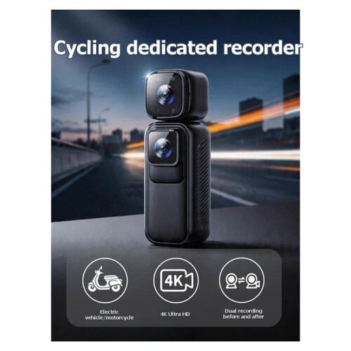 360 Rotatable Achterlens 4K Motor Dash Cam IP68 Waterdicht WiFi Loop Recorder 2