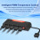 COOLMOON 4Pin PWM Hub 1 to 5 Cooling Fan Temperature Controller  Powered ARGB Controller Splitter for PC Case Cool Fan 1