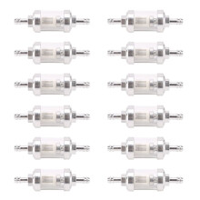 Universeel Chroom Glas Brandstof Benzine Ruwe Olie Motor Inline Filter 5/16 Inch8mm Zilver voor Motorfietsen