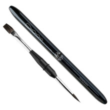 Artist Dual- Flat Round Travel Brush Portable Watercolor Fur Painting Brush for Art Supplies Watercolor Painting