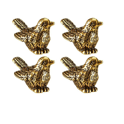 4 Pcs  Bird Shape Copper Bath Disk Ornaments Copper Bird Bath Purification Disks Birdbath Cleaner