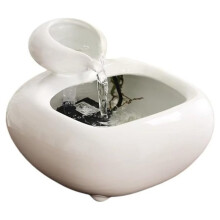 Small Ceramic Desktop Living Room Tea Table and Offices Decor, Circulating Water Feature, Small Coffee Table Ornament