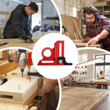 Height Gauge, Depth Measurement Ruler, Saw Table and Trimmer Adjustment Tool, Circle-Drawing and Angle-Measuring Ruler
