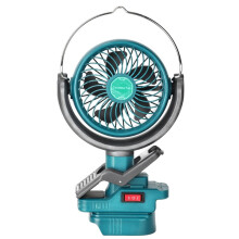 Cordless Clip Fan for  BL1860B,BL1850B,BL1840B,BL1830B 18V Battery Dual USB Cooling Fan for Outdoor Camping