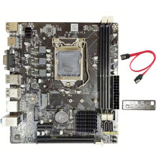 H61 Computer Motherboard+ Cable LGA1155 -Compatible 2xDDR3 Slots 6XUSB Supports G1610 1620 1630 G2030 CPU
