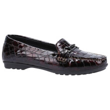 (3 UK, Dark Burgundy) Geox Womens/Ladies Elidia Leather Moccasins