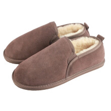 (11 UK, Truffle Brown) Eastern Counties Leather Mens Avi Sheepskin Hard Sole Slippers