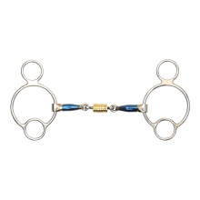 (5.5in, Blue) Shires Sweet Iron Roller Horse Universal Bit