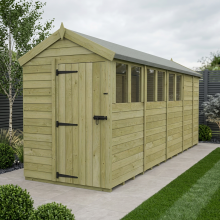 5 x 17 Apex Shed Tanalised (Single Door, With Windows)