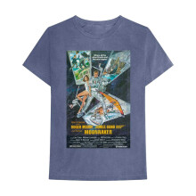 (L, Denim Blue) James Bond Unisex Adult Moonraker T-Shirt