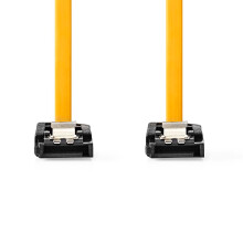 SATA-kabel | 6 Gbps | SATA 7-pins vrouwelijk | SATA 7-pins vrouwelijk | Vernikkeld | 0,50 m | Plat | PVC | Geel | Doos