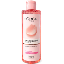 LOREAL PARIS FINE FLOWERS TONER ROSE&JASMINE 400ML