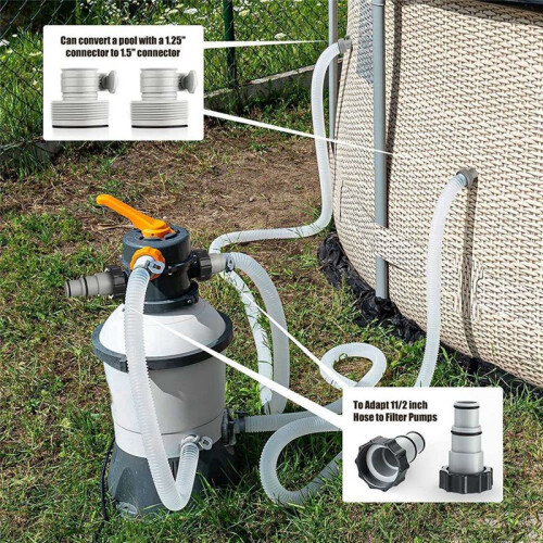 Poolslangar Skimmer Poolslangar för Poolpumpfilter,Pumpslangar Rör för Poolsandfilter Ovan Jord 2