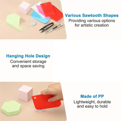 12 Pcs Plastic Clay, 2 Set Pottery Tools Soft Carving Scraper Kit Clay Sculpting Tools for Beginners Pottery Modeling B 2