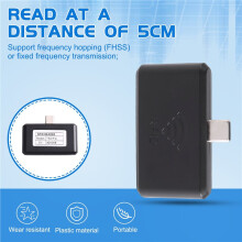 USB UHF RFID Reader for Phone 865-868MHz Type-C Android UHF RFID Reader with Keyboard Emulation HID Mode OTG