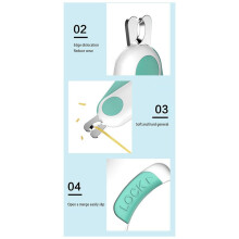 Nagelknipser für Haustiere, LED-Licht, Nagelknipser für Haustiere, Katzenkrallen-Schönheitsschere, Welpen-/Katzen-Zubehör, Rosa