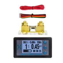 Meter 100A Ammeter Voltmeter Wattmeter Digital Multimeter 8-120V Battery Tester with Shunt