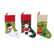 3PCS Personalized Christmas Stockings Christmas Stockings Family Ornament for Xmas Holiday Decoration