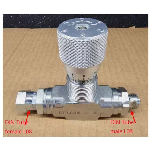 Flow Control Bidirectional Hydraulic Restrictor Valve STB-G3/8 with L08 Connector 1PCS 2
