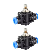 2PCS SA Throttle Valve Air Control Valve 6mm 8mm 10mm Pipe Water Hose Pneumatic Manual Valve Push in Connector 6mm