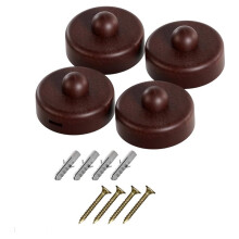 Conjunto de 4 Clipes para Pendurar Tapeçarias Na Parede - Suporte para Colchas e Tapetes, Ideal para Exposição Na Parede, Cor Marrom