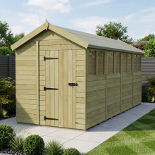 6 x 16 Apex Shed Tanalised (Single Door, With Windows)
