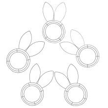 Metalowa Rama Liniowa Wielkanocny Ogród Kwiatowy Cekiny Wielkanocne DIY Rzemiosło Świąteczne Wiszące Ozdoby