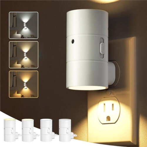 Night Lights Plug Into Wall Dimmable LED Wall Lights with Light Sensor 3 Temperatures Nightlight for Bedroom EU Plug 2