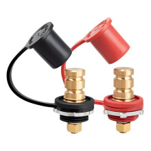 Remote Battery Terminal 3/8" M10 Stud, 250A Max 12V Battery Jumper Post Adapter Connector Relocation Heavy Duty