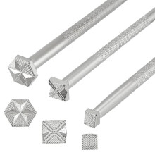 3Pcs Leather Stamping Tools, 3 Styles Leathercraft Carving Tool Stamp Punch Set for Working Metal Embossing Tools